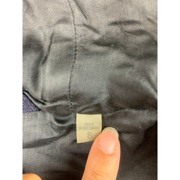 SAM Parka Women's Size Small Blue Jacket Wool Blend Real‎ Fur Hood - Picture 5 of 11